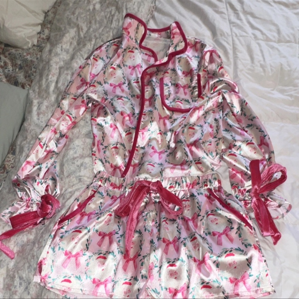 SHEIN Pink Floral Pajama Set